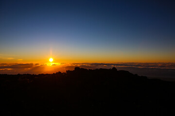 Sunset at Haleakala National Park , Maui, Hawaii