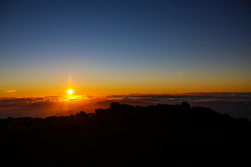  Sunset at Haleakala National Park , Maui, Hawaii