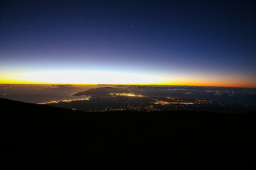 Obraz premium Sunset at Haleakala National Park , Maui, Hawaii
