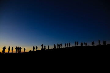 Fototapeta na wymiar Sunset at Haleakala National Park , Maui, Hawaii