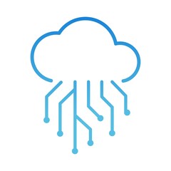 cloud computing service for data mining system vector illustration design