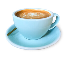 Hot coffee cup isolated on white background with clipping path