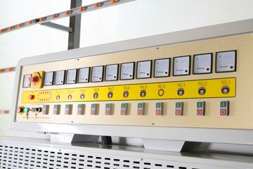 Control panel of modern glass polish machine