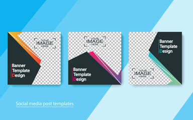 set banner social media post design.