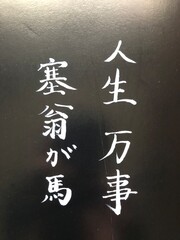 人生塞翁が馬　書道
