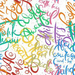 Obraz premium Graffiti background seamless pattern. Hand style tagging