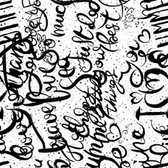 Graffiti background seamless pattern. Hand style tagging