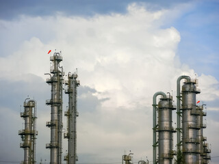 plant petrochemical  In the daytime with copy space on top.