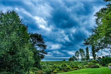 Fototapeta na wymiar Storm Coming Padanaram View Dartmouth Massachusetts