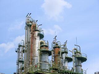 plant petrochemical  In the daytime with copy space on top.