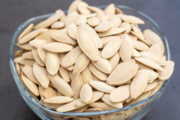 Detail of dried pumpkin seeds