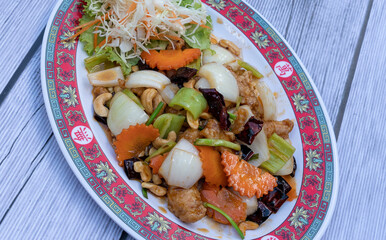 Thai Food Mixes of Fried Rice, noodles and soups