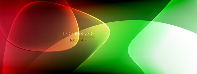 Vector abstract background - liquid bubble shapes on fluid gradient with shadows and light effects. Shiny design template for text