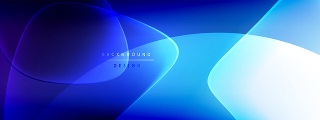 Vector abstract background - liquid bubble shapes on fluid gradient with shadows and light effects. Shiny design template for text