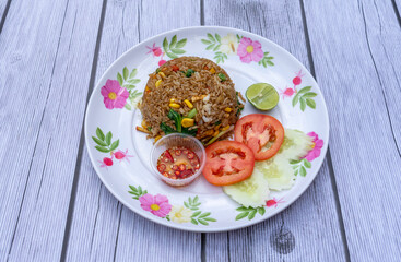 Thai Food Mixes of Fried Rice, noodles and soups