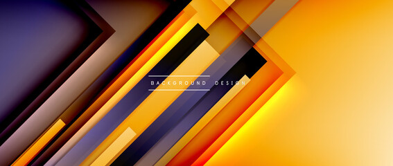 Dynamic lines on fluid color gradient. Trendy geometric abstract background for your text, logo or graphics