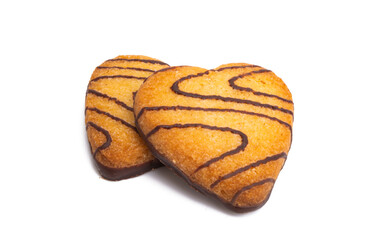 Cookie hearts isolated