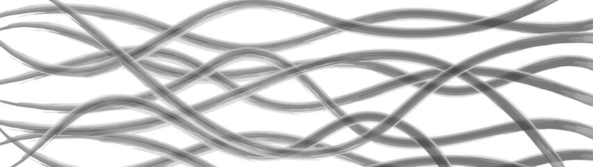 Abstract background of wavy intertwining lines, black on white
