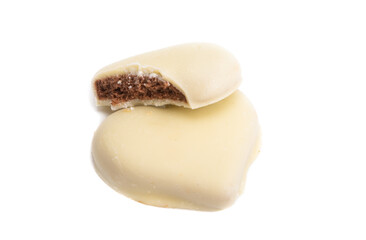 Cookie hearts isolated