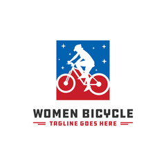 modern ladies bicycle logo