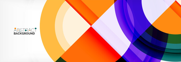 Obraz premium Round shapes, triangles and circles. Modern abstract background