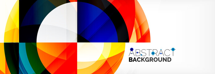 Obraz premium Round shapes, triangles and circles. Modern abstract background