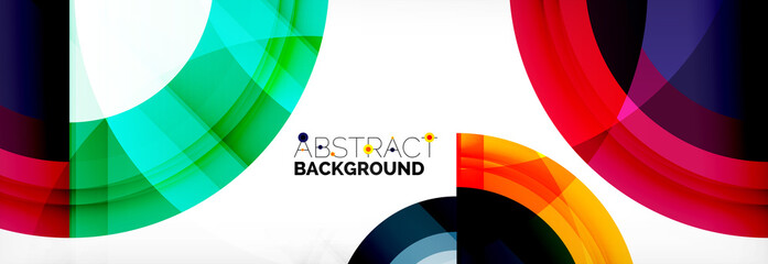 Obraz premium Round shapes, triangles and circles. Modern abstract background