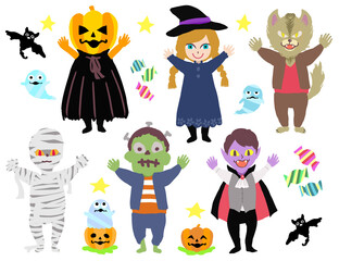 Fototapeta premium ハロウィンキャラクターセット