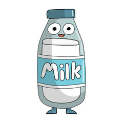 Cute milk cartoon