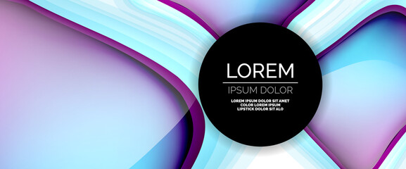 Circles and bubbles abstract background. Fluid liquid round shapes for web banner, app or poster