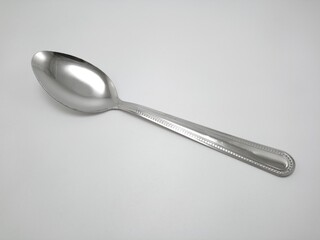 Stainless steel metal eating utensil spoon