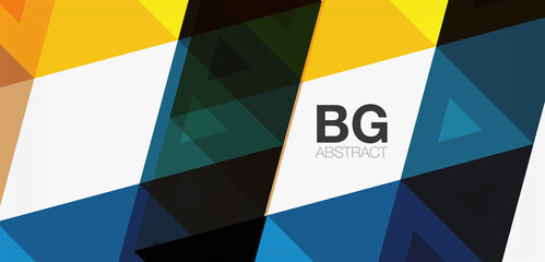 Obraz premium Mosaic triangle pattern abstract background for cover, banner, flyer and poster and other template