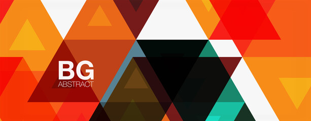 Mosaic triangle pattern abstract background for cover, banner, flyer and poster and other template