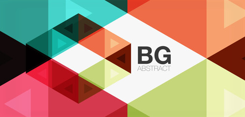 Mosaic triangle pattern abstract background for cover, banner, flyer and poster and other template