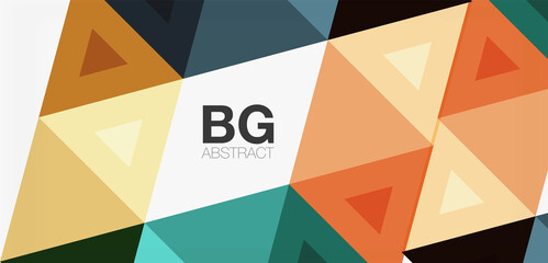 Mosaic triangle pattern abstract background for cover, banner, flyer and poster and other template