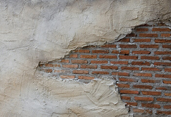 Brick, block, orange and mortar wall  as texture background