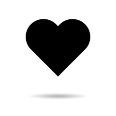 Social heart, love, like symbol for web. Media button sign, flat design isolated network media