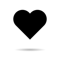 Social heart, love, like symbol for web. Media button sign, flat design isolated network media