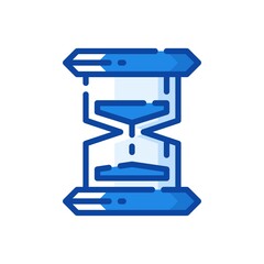 filled line style icon of hourglass icon. vector illustration for graphic design, website, UI isolated on white background. EPS 10