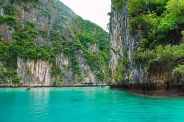 Maya bay Phi Phi Islands Andaman sea Krabi, South of Thailand.