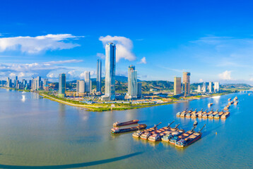 Obraz premium Landscape of Hengqin Free Trade Zone, Zhuhai City, Guangdong Province, China