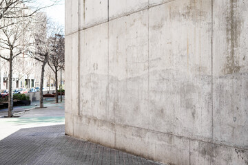 Urban background with fragment of empty building wall - obrazy, fototapety, plakaty