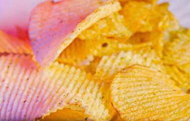 potato chips close up