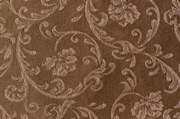 golden flower  brocade fabric