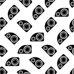 Car Headlight Icon Seamless Pattern, Car Head Light Icon