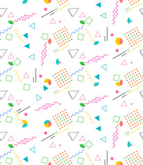 Geometric Shape Seamless Pattern Memphis Style