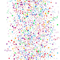 Variegated Confetti Festive Vector White 