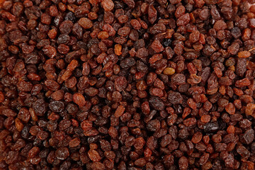 Raisins as background Grape Raisin texture.