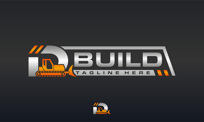 bulldozer letter D logo © Hasim