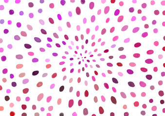 水玉の集中線　グラデーションカラー